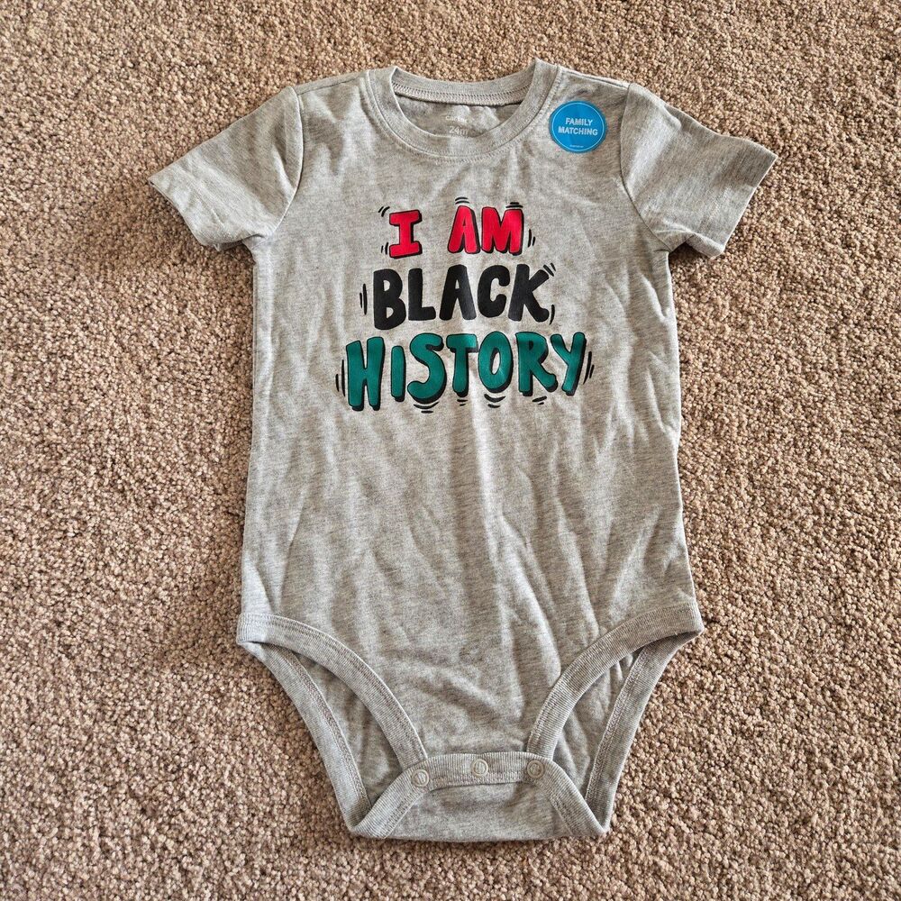 Carter's I Am Black History Grey Onesie 24 Months